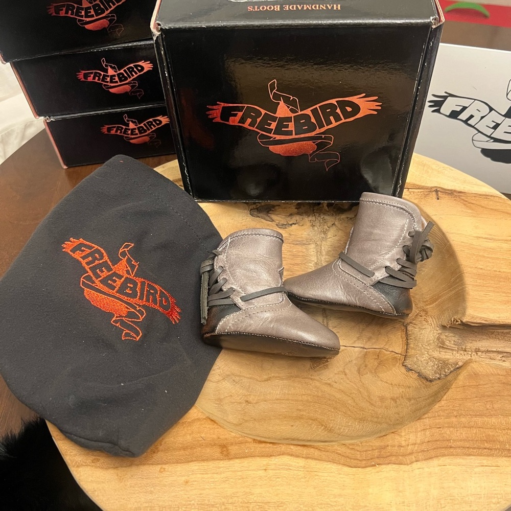 Freebird Metallic Baby Boots size 1
